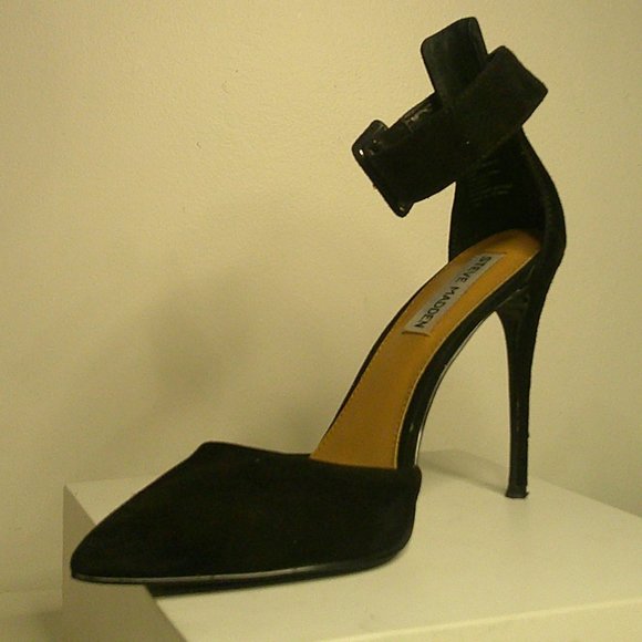 Steve Madden - Desire - Suede pointed toe ankle strap Pumps - Size 6.5 - Picture 6 of 12